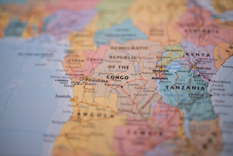 <strong>金沙</strong>萨民主共和国刚果色彩斑斓的地图非洲