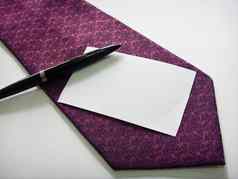 业务卡紫色的领带