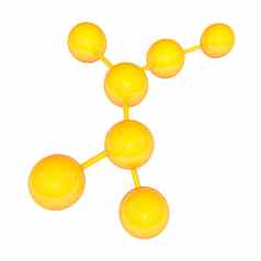 呈现黄色的分子原子科学医疗一点点