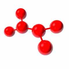 摘要红色的德林分子原子科学医疗