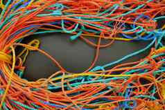 彩色的洗衣线程彩色的绳子彩色的线程