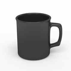 黑色的咖啡杯子