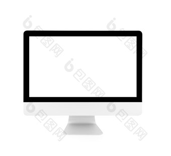 桌面电脑现代风格简单空白屏幕伊索拉