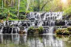 瀑布纳姆托克萨姆兰国家公园美丽的自然