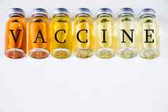 疫苗安瓿颜色变化疫苗白色背景