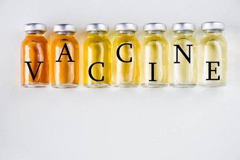 疫苗安瓿颜色变化疫苗白色背景