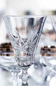 水晶眼镜奢侈品表格玻璃器皿波西米亚玻璃的