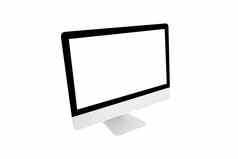 桌面电脑现代风格简单空白屏幕伊索拉