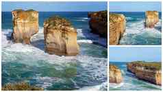 拼贴画著名的岛拱门具有里程碑意义的澳大利亚