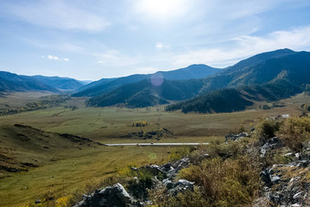 阿尔泰山景观自然阿尔泰山峡谷山