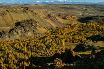 阿尔泰山景观自然阿尔泰山峡谷山