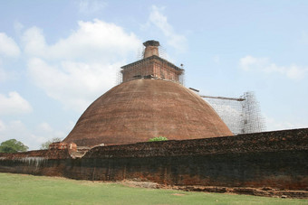 斯里兰卡斯里兰卡佛教<strong>佛塔</strong>传统的砖改造Polonnaruwa