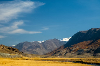 阿尔泰山景观自然阿尔泰山峡谷山