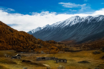 阿尔泰山景观自然阿尔泰山峡谷山