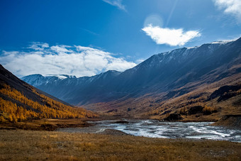 阿尔泰山景观自然阿尔泰山峡谷山