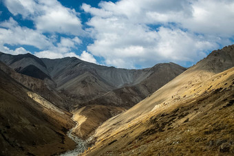 阿尔泰山景观自然阿尔泰山峡谷山