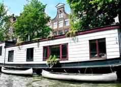 浮动房子船阿姆斯特丹