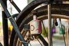 电发电机发电机古董自行车