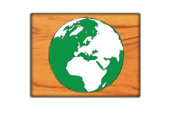 画标志世界地图木
