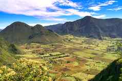 山山谷景观厄瓜多尔安第斯山脉厄瓜多尔