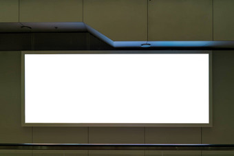 白色屏幕空白模拟街海报广告牌机场