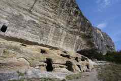 洞穴城市古老的基督徒卡奇kalon巴赫奇萨赖
