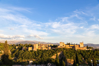 美丽的视图Alhambra宫格拉纳达西班牙