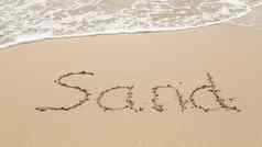 画海滩海洋沙子词