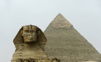 古老的废墟伟大的斯芬克斯金字塔吉萨埃及