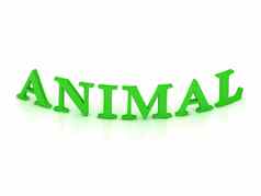 动物标志绿色词