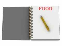食物词笔记本页面