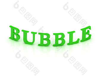 泡沫标志绿色词