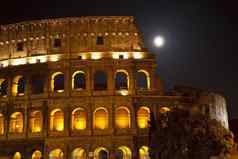 罗马圆形大剧场大月亮细节罗马意大利