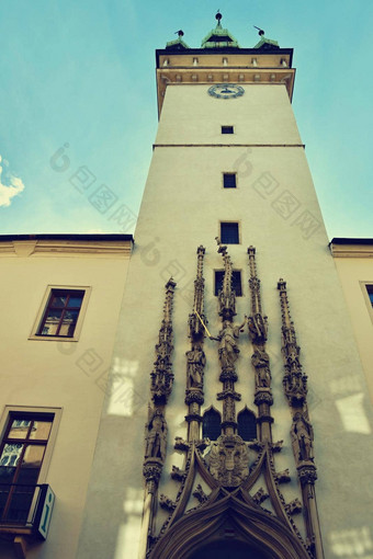城市布尔诺捷克共和国欧洲门城市大厅照片美丽的体系结构<strong>旅游</strong>吸引力注意塔<strong>旅游信息</strong>中心