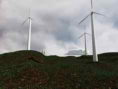 风权力能源保存地球概念