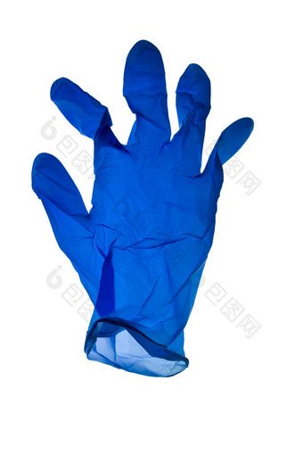 蓝色的乳胶手套