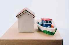 船模型房子视图