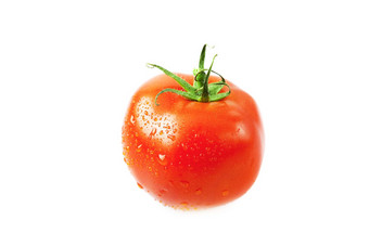 西红柿水滴孤立的白色