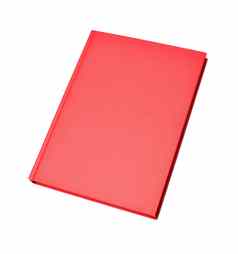空白红色的精装书书孤立的白色背景