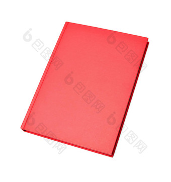 空白<strong>红色</strong>的精装书书孤立的白色背景
