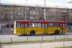 黄色的公共汽车基辅