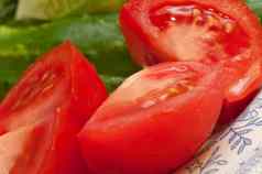 健康的蔬菜食物番茄片