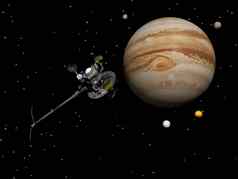 航海者宇宙飞船木星卫星渲染