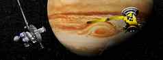 伽利略卡西尼号宇宙飞船木星渲染
