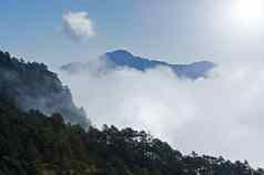 美丽的秋天景观神农架山湖北中国