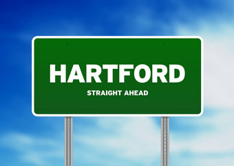 哈特福德康涅狄格高速公路标志
