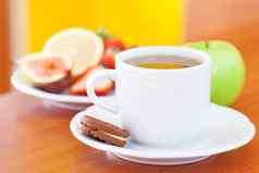 杯茶饼干苹果柠檬无花果草莓板