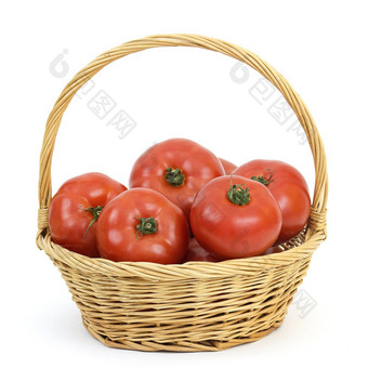 篮子完整的西红柿