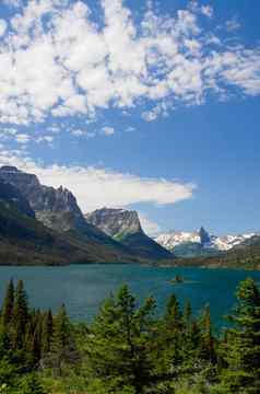 玛丽湖冰川国家公园冰川县蒙大拿美国
