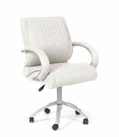 办公室椅子白色皮革